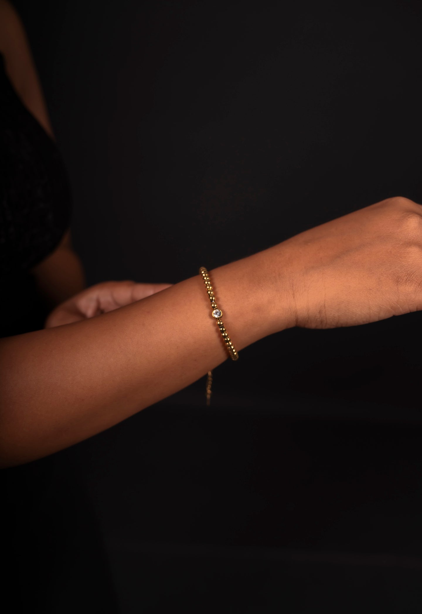 Golden Beaded Bracelet