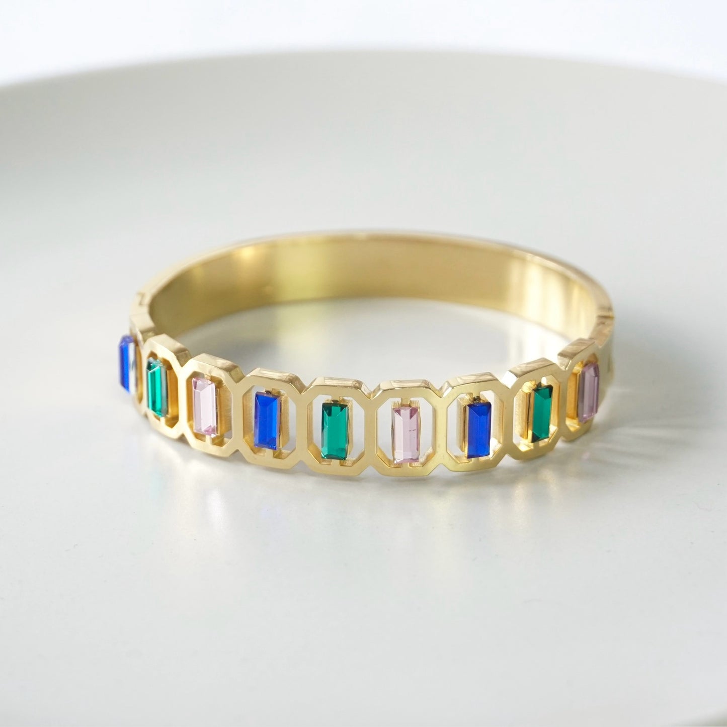 Enchanting Stone Cuff Bangle