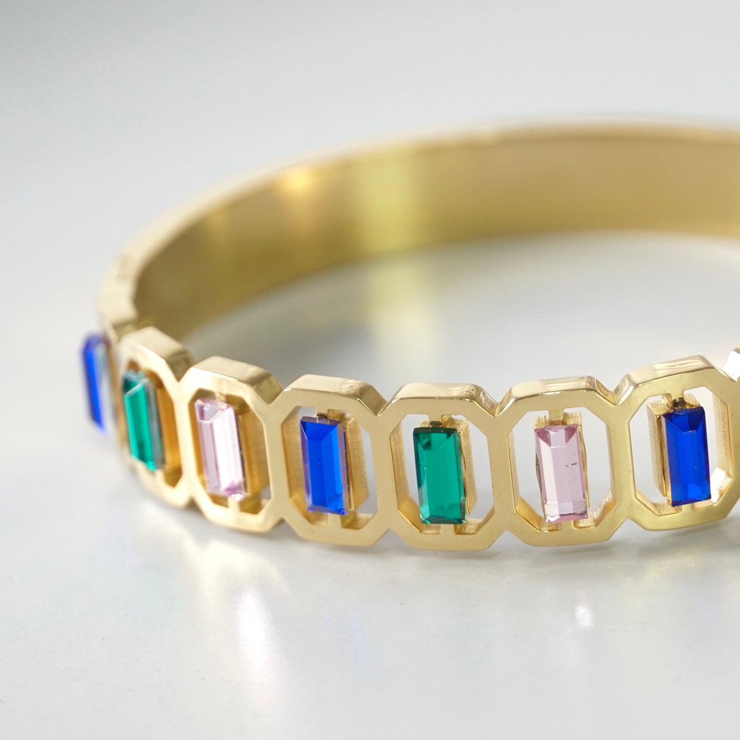 Enchanting Stone Cuff Bangle