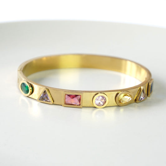 Dazzling Stone Cuff Bangle