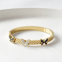 Gold Butterfly Cuff Bangle