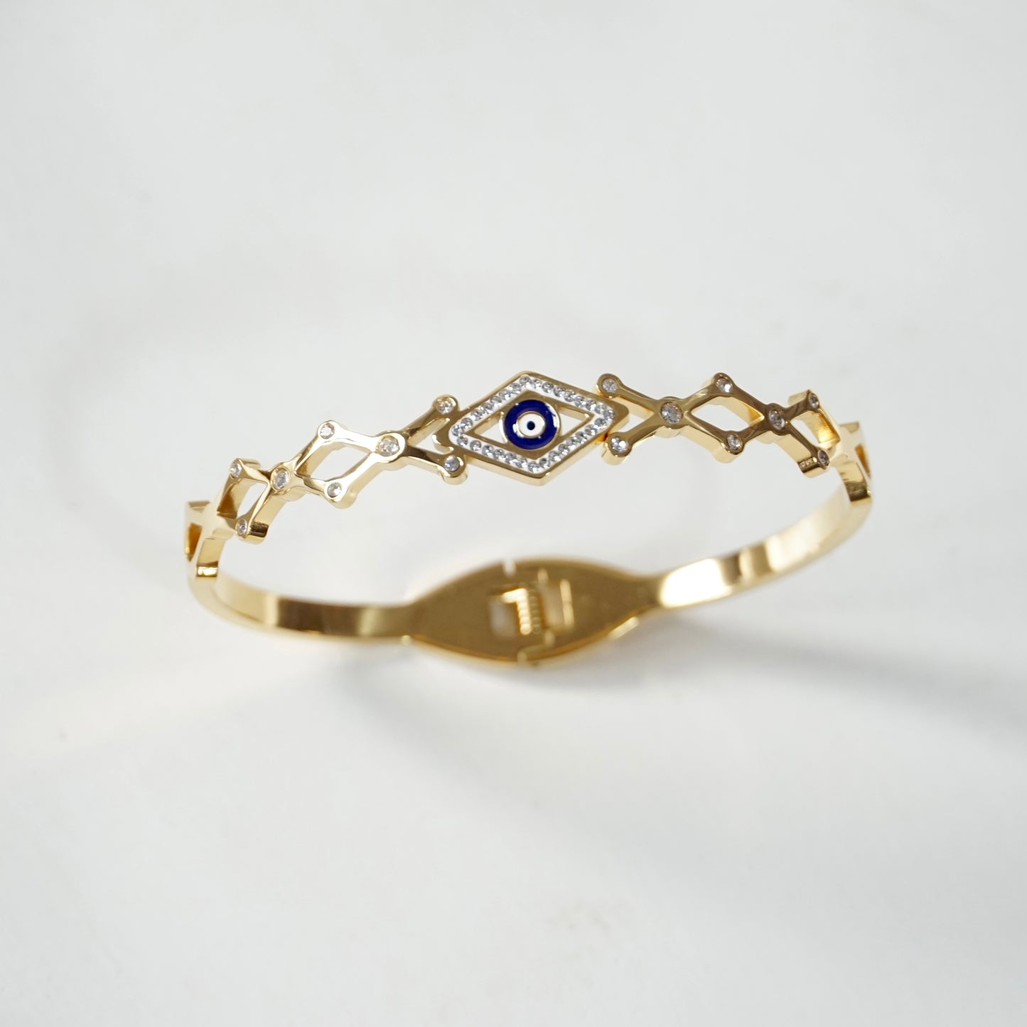 Gold Evil Eye Cuff Bangle