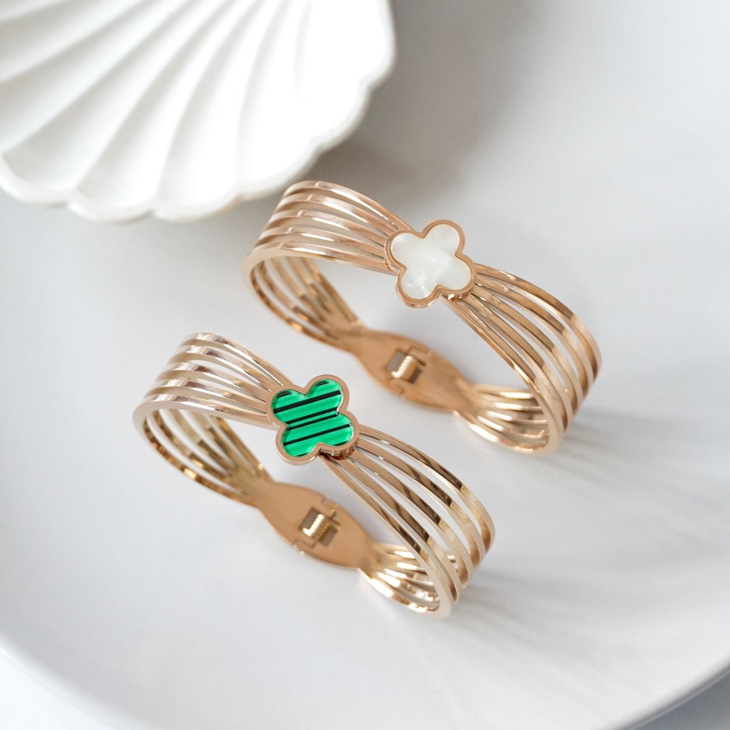 Clover Cuff Bangle