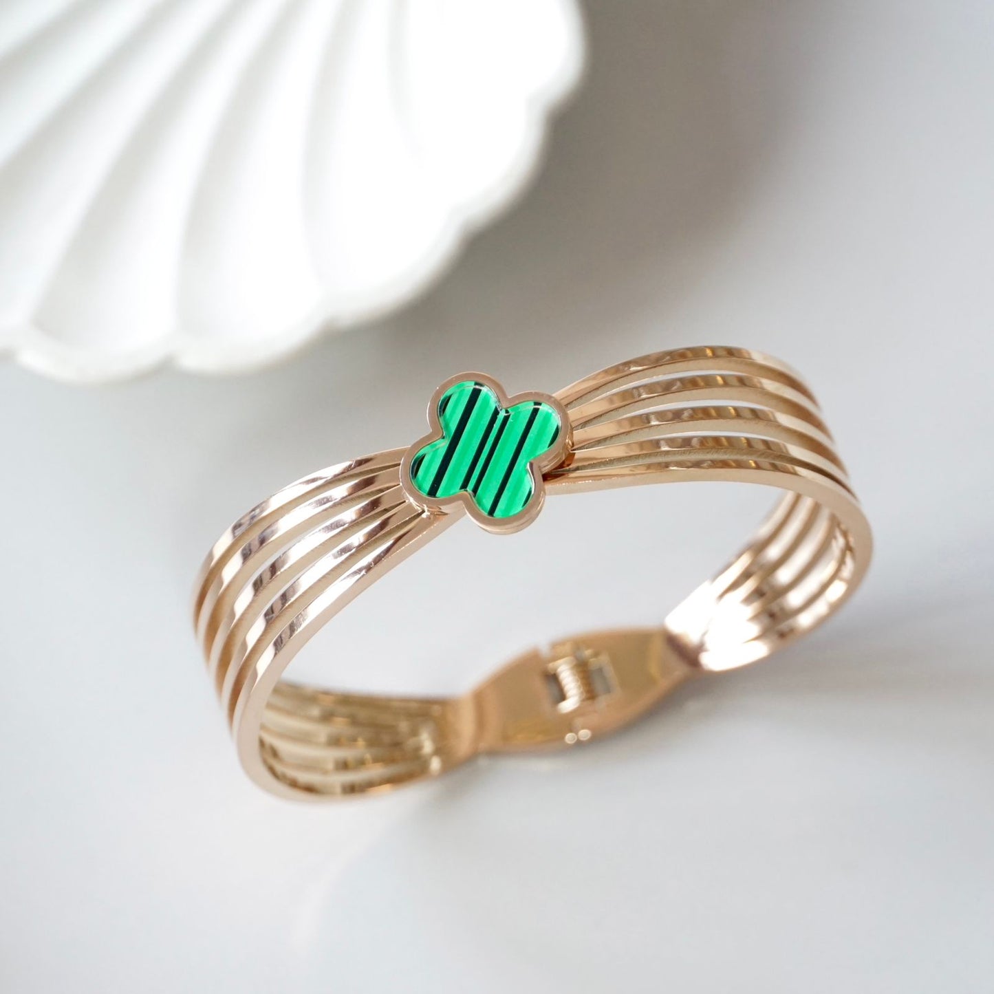 Clover Cuff Bangle