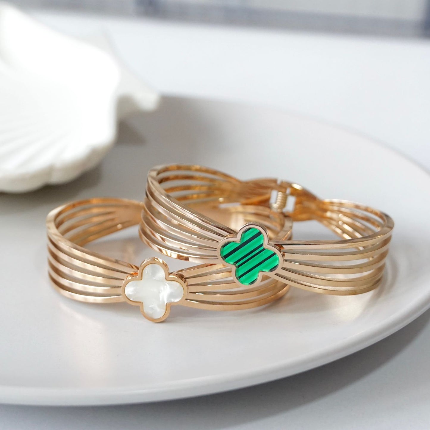 Clover Cuff Bangle