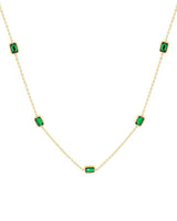 Emerald Squared Necklace