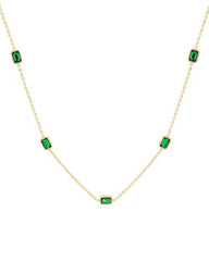 Emerald Squared Necklace