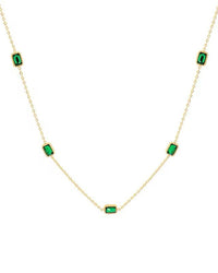 Emerald Squared Necklace